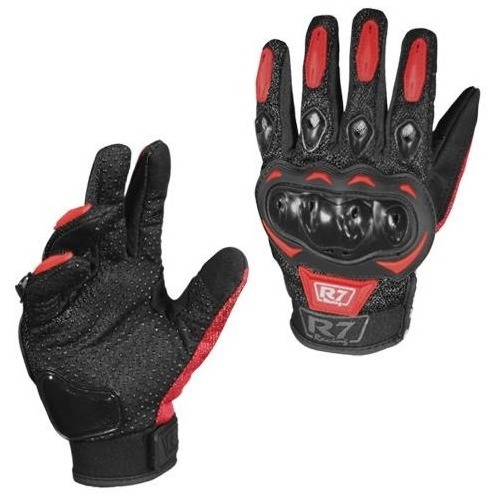 Guantes Para Motociclista R7-2 Racing Touch Rojo