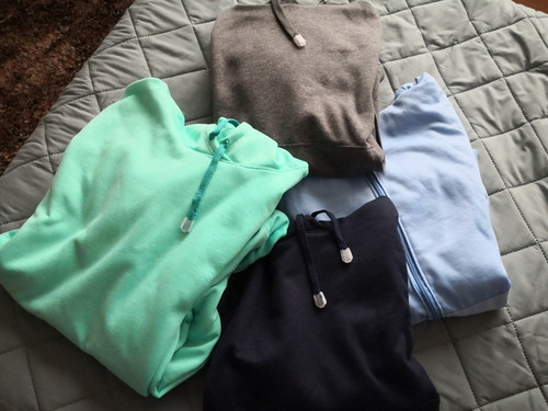 Buzos En Algodón Colores Gris, Azul Oscuro, Celestes Y Menta