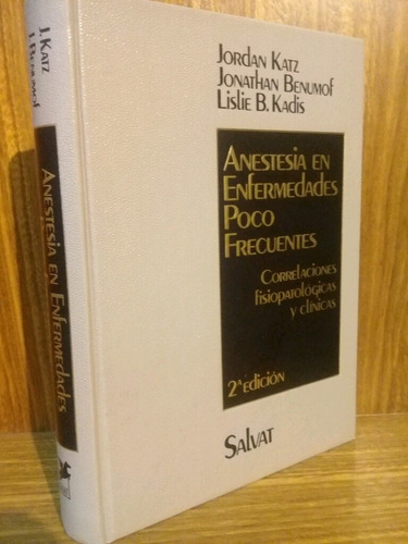 Anestesia En Enfermedades Poco Frecuentes (1984, Salvat)