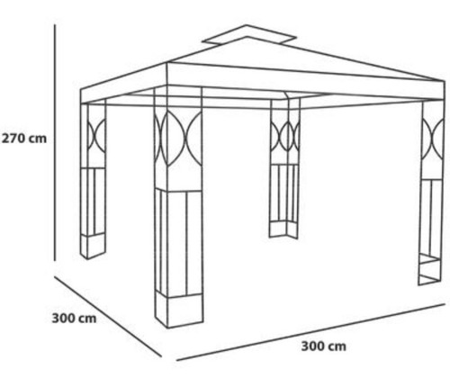 Imagen 4 de 5 de Toldo Pérgola Tabaco 3x3 Mt De Panel Doble