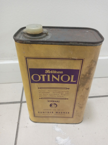 Antigua Lata De Litro Tinta Pelikan Otinol (Usado)