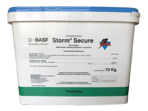 Storm Secure Rodenticida Paraf Perforado Rata Raton 10kg