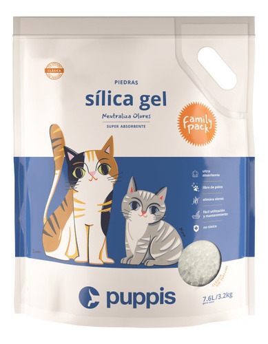 Arena Sílica Gel Puppis Family Pack 7.6 Lb