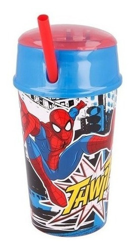Vaso Spiderman Con Sorbete Original Armonyshop