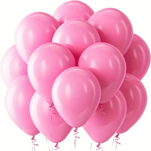 Bolsa X25 Globos Látex Perlados 10 Color Deco Cotillón Rosa Chicle