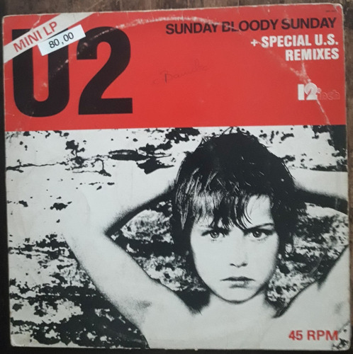Lp Vinil (vg/+) U2 Sunday Bloody Sunday 1a Ed Br 1985 45 Rpm