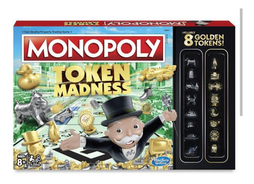 Jogo De Tabuleiro Monopoly Token Madness Inglês Novo Aberto