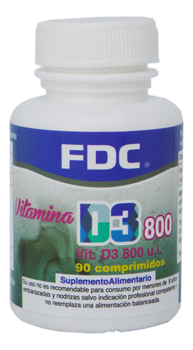 Imagen 1 de 1 de Vitamina D3 800 Ui X 90 Comprimidos