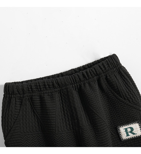 Conjunto Deportido Casual De Sudarera, Pantalones Para Ninos Negro 2-3 A