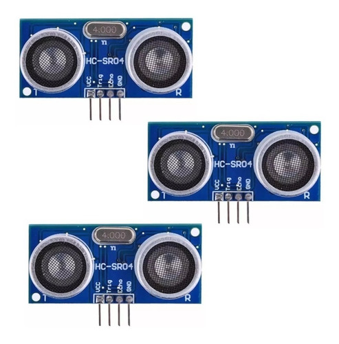 Kit 3x Pcs Sensor Ultrassom Hc-sr04 Hcsr04 Ultrassônico