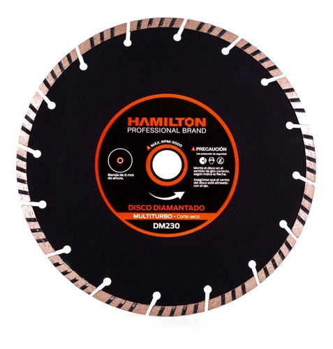 Disco Multiturbo Diamantado 230mm 9 PuLG Hamilton Dm230