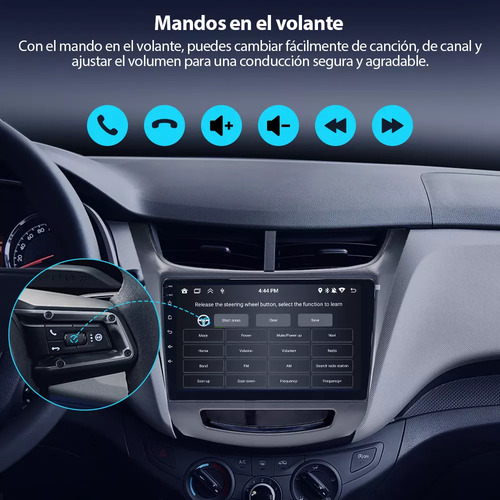 Gearelec Auto Estéreo Pantalla Carplay Android Auto 2+32g Carplay 9 Pulgadas Wifi Gps Fm Para Chevrolet Aveo 2015-2018 Con Cámara Arnés Rca Usb Admite Subwoofer Y Amplificador