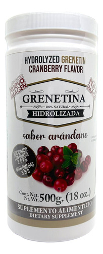 Grenetina Hidrolizada Sabor Arándano 100% Natural 500 Grs Pr