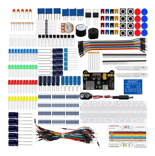 Kit Básico De Inicio Para Diy Electronics, Placa De Pruebas,