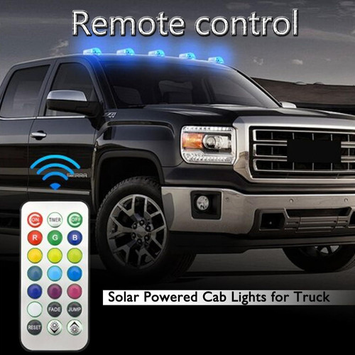 5pcs Solar Cabin Lights For Trucks 7 Colours