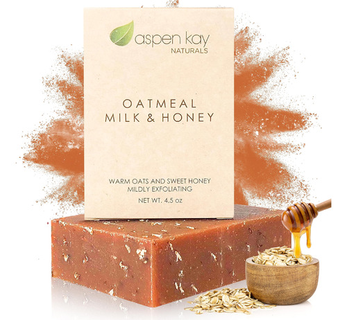 Aspen Kay Naturals Barra De Jabón De Avena Hecha A Mano Pa.