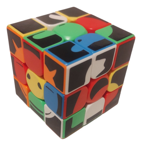 Cubo Mágico Moyu Meilong 3x3 Emoticons Colored