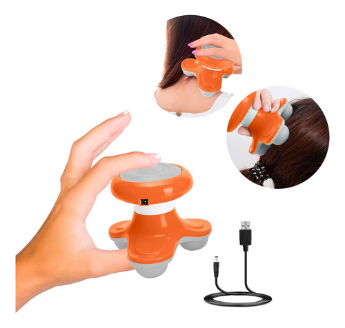 Mini Masajeador Electrico Slim Company Relajante Muscular Corporal Masaje Relajar Color Naranja