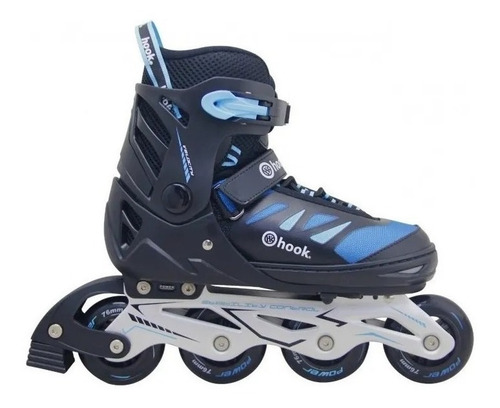 Patines En Linea Hook Fitness Power X Blu Regulables Abec-5