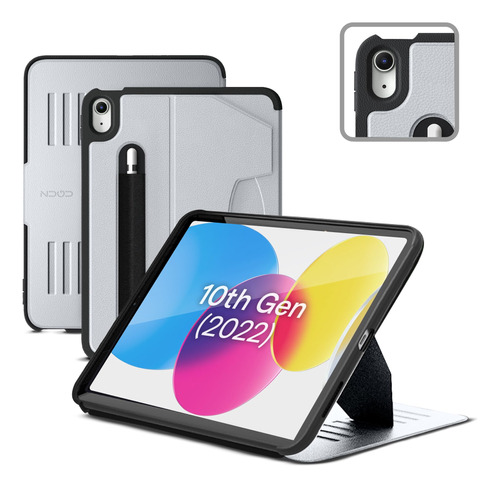 Funda Para iPad De 10.9  Protectora Delgada Inteligente Gris