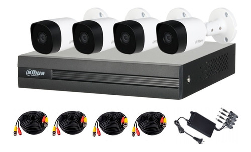 Kit Circuito Cerrado 4 Cámaras Dahua 2mp 1080p Dvr 4ch H264