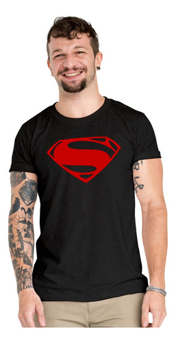 Superman Polera 100% Algodon Organico Premium Dc2