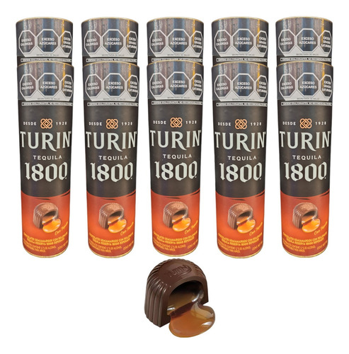 Chocolate Semiamargo 8 Tubo 180g Tequila 1800 Reposado Turin