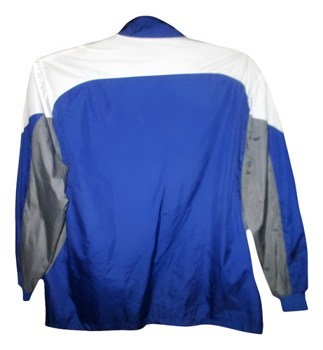 Chamarra Azul/gris Ligera Rompevientos Hombre Talla 2x N F L