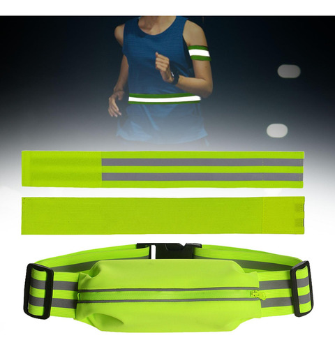 Correas De Tira 1 Cinturón Y 2 Brazaletes Verde