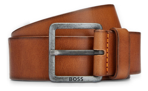Cinturón Para Hombre Boss Moderno Estilo Business Casual Color Café Talla 30.0