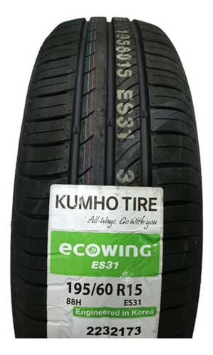 Caucho Kumho 195/60r-15 Ecowing Es31