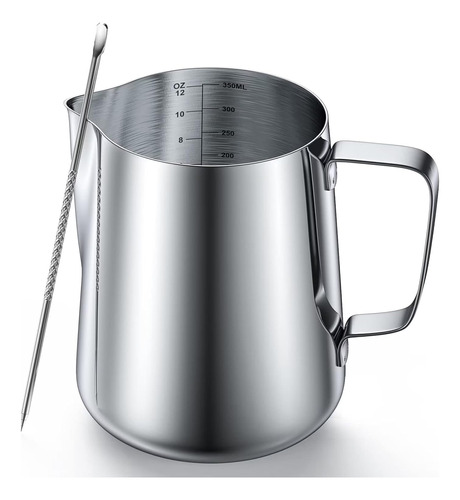 12 Ounces Stainless Steel Milk Frothing Pitcher, Measurem...