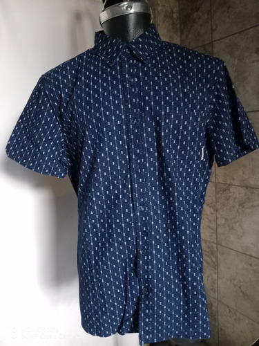 Camisa Been Shermaan Xl Azul Lunares Y Puntos