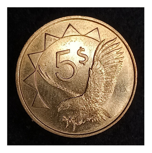 Namibia 5 Dolares 1993 Sin Circular Km 5 Águila Pescadora