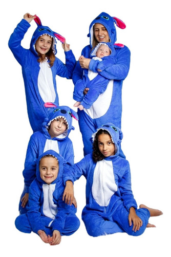Pijama Família Combinando Fantasia Macacão Inverno Quentinho