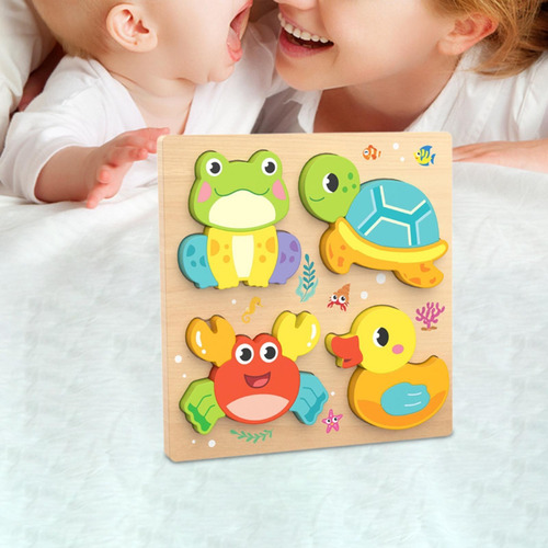 Puzzles Block De Madera Puzzle Toy Para Animal Marítimo