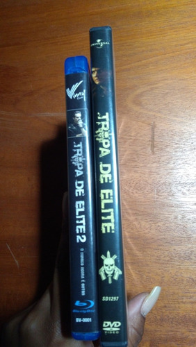 Dvd + Bluray Tropa De Elite 1 E 2 Inimigo Agora É Outro B1
