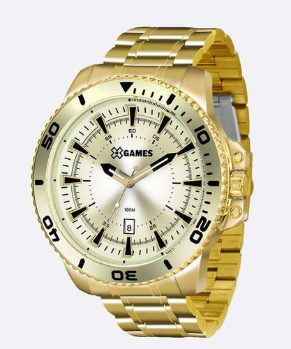 Relógio X Games Masculino - Xmgs1024 C2kx Big Case Dourado