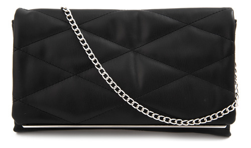 Cartera Fiesta Con Tapa Nizo Negro