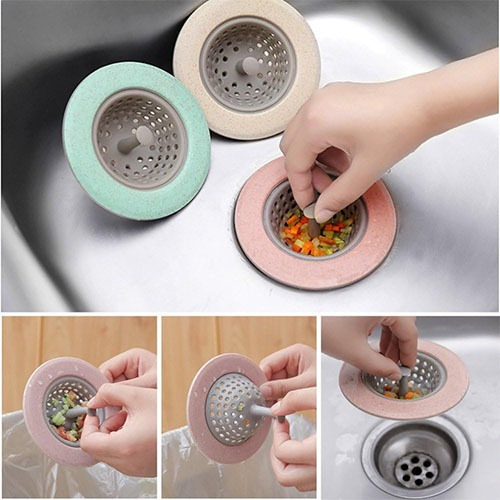 Coladera Atrapa Desperdicios Flexible Fregadero Cocina 2 Uni