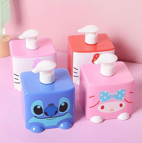 Potinho Frasco Saboneteira Infantil Pump Stitch 300 Ml