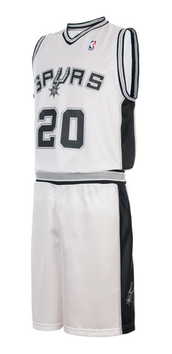 Conjunto Basket Spurs Nba Camiseta Short Manu Ginobili