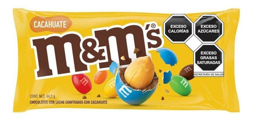 Chocolate M&m's 6pack Con Cacahuate, 44.3g C/u - 265.8g
