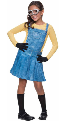 Disfraz Para Niña Minion Talla S 4-6 Halloween