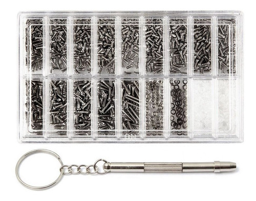 Caixa Com 1000 Mini Parafusos + Chave De Precisão .