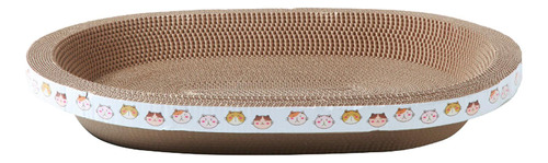 Cama Rascadora Ovalada Para Gatos, Tabla Rascadora 50cmx32cm