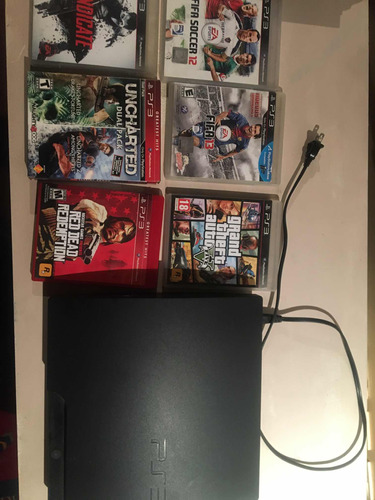 Playstation 3 Slim + Pack De Juegos (sin Joysticks)