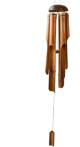 Carrillon Colgante Llamador De Bambu 50cm- Largo Total 1.05m
