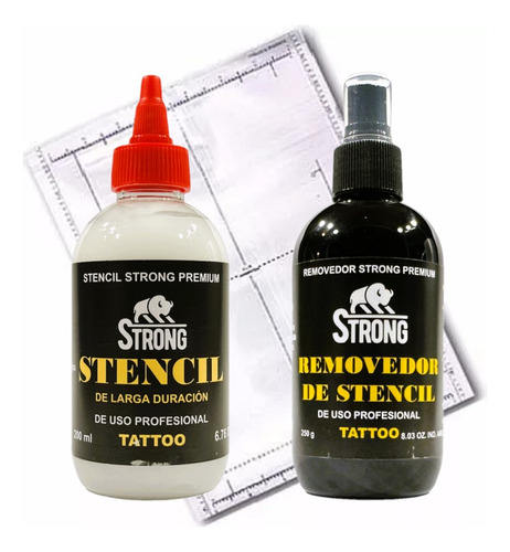 Kit Tattoo Insumos Transfer: Stencil + Removedor + Papeles