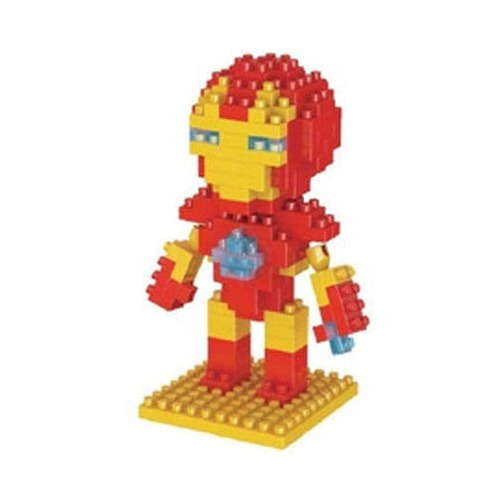 Figura Micro Brick Para Armar De Marvel Iron Man Vdgmrs